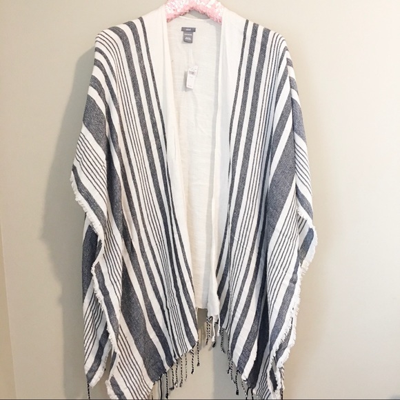 aerie Accessories - Aerie | Striped Fringe Poncho